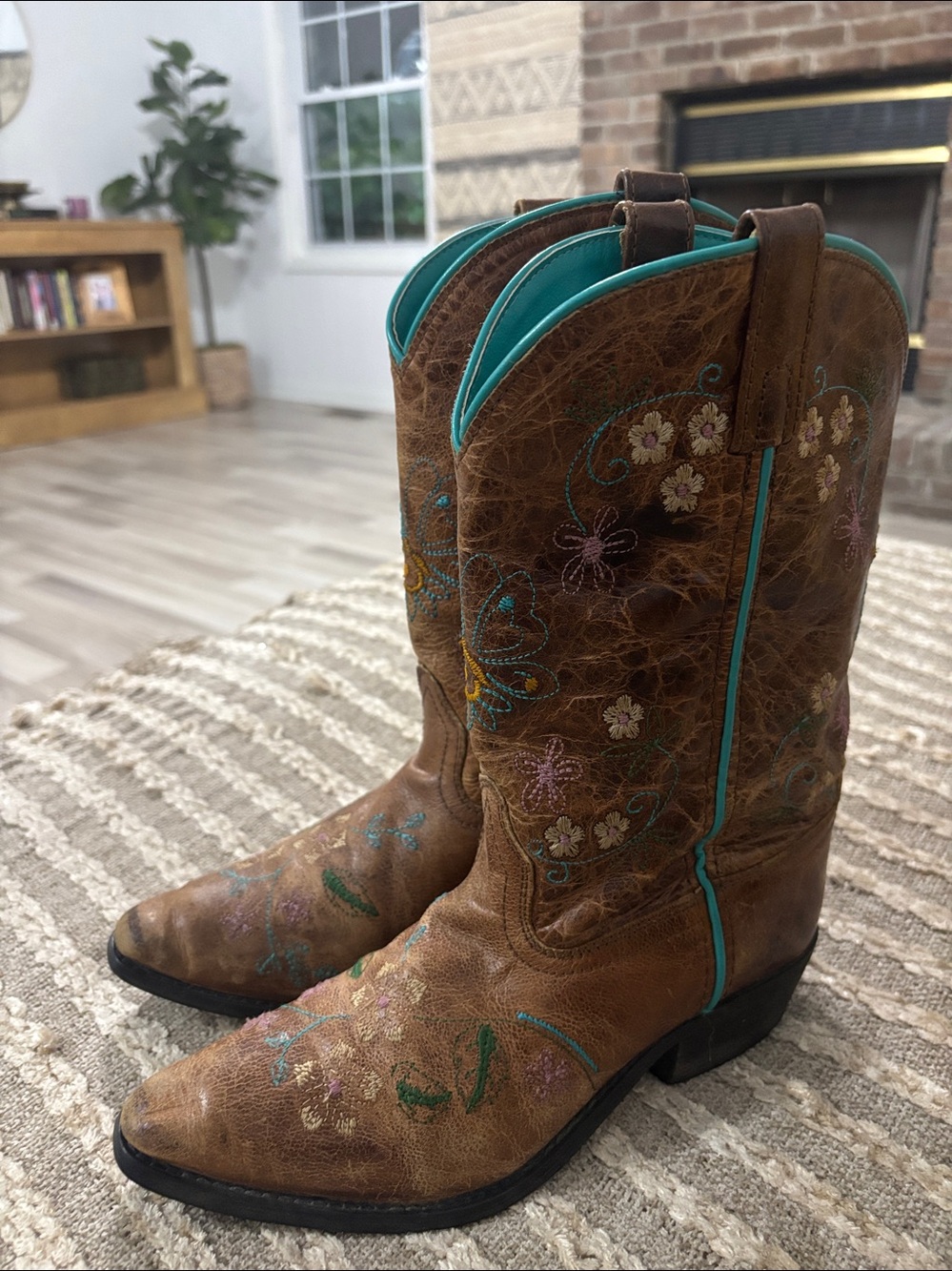 Smoky Mountain Boots Brown Western Floral Embroidery Boots Size 5